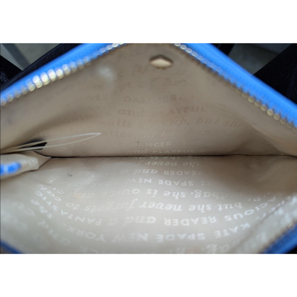 Kate Spade Blue White Striped One Clutch Wristlet